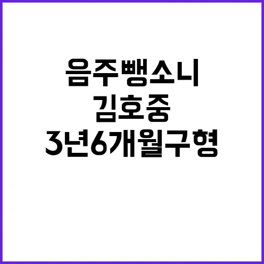 김호중 음주뺑소니 3년 6개월 구형 소식!