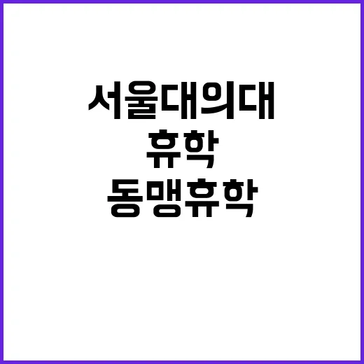 서울대 의대 동맹휴…