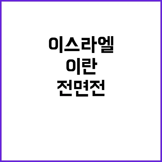 유가 급등 이란·이스라엘 전면전 공포 엄습!