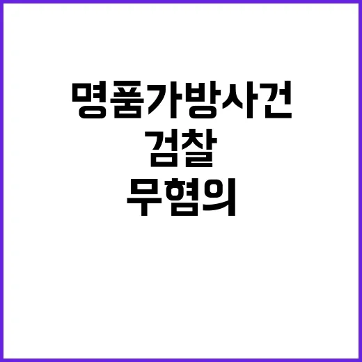 명품 가방 사건 무…