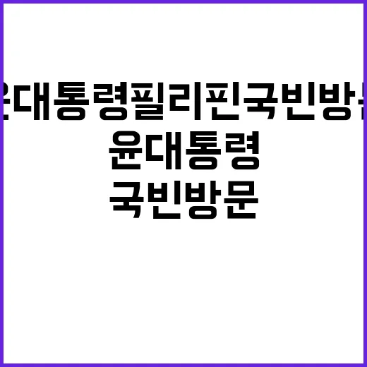 윤 대통령 필리핀 국빈방문 성공적 마무리!