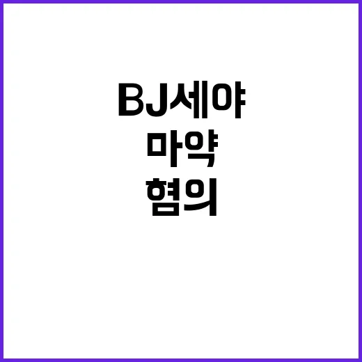 BJ 세야 집단 마약 투약 혐의에 구속 기소!