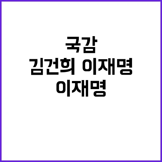 국감 의혹 김건희·…