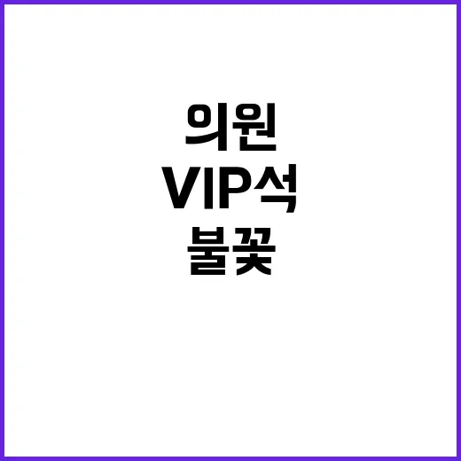 불꽃축제 의원님들의 VIP석 관람 논란!