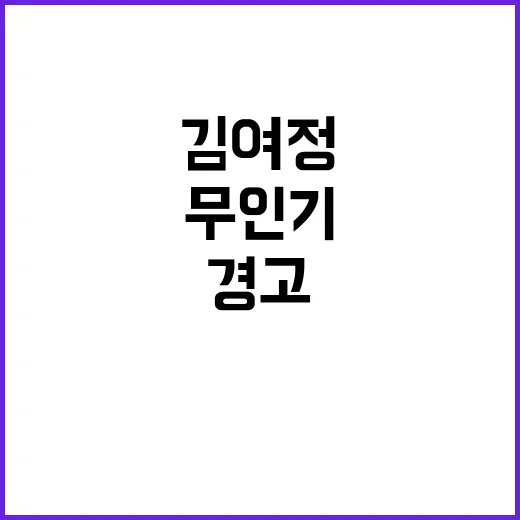 김여정 “무인기 영…