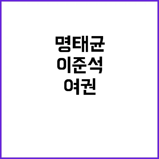 명태균 여권 SNS…