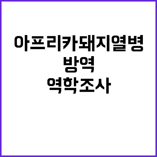 아프리카돼지열병 방…