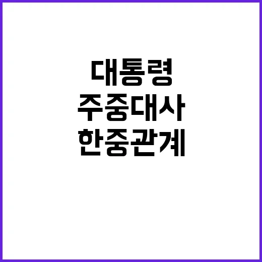 한중관계 대통령 측…