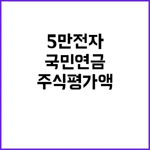 ‘5만전자’ 국민연금 주식 평가액 14조원 감소!