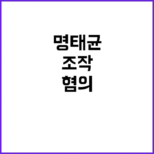 명태균 조작 혐의 …