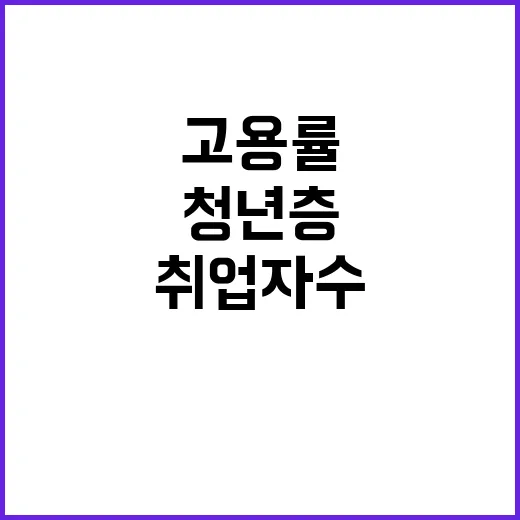 청년층 고용률 하락 그러나 취업자 수 증가!