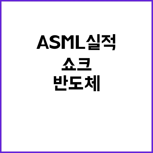 ASML 실적 실패 반도체 쇼크가 코스피 강타!