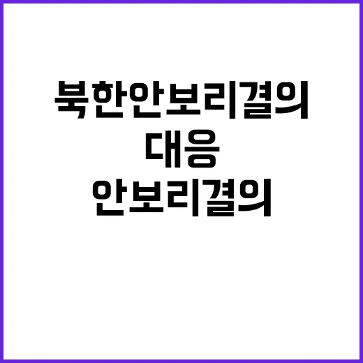 북한 안보리 결의 …