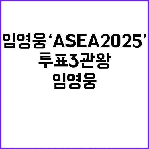 임영웅 ‘ASEA 2025’ 투표 3관왕으로 뜨다!