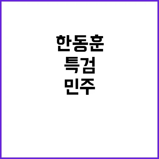 특검 한동훈의 민주…