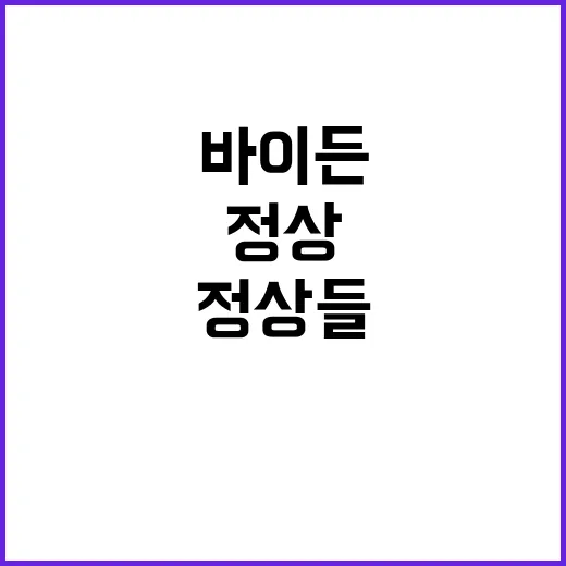 바이든 유럽 정상들…