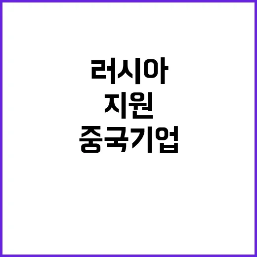 중국 기업 러시아 …