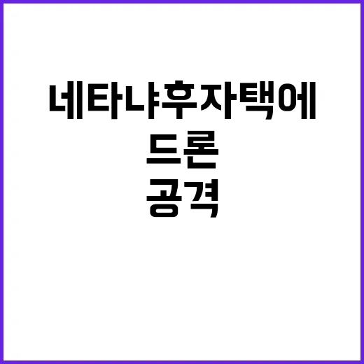 드론 네타냐후 자택…