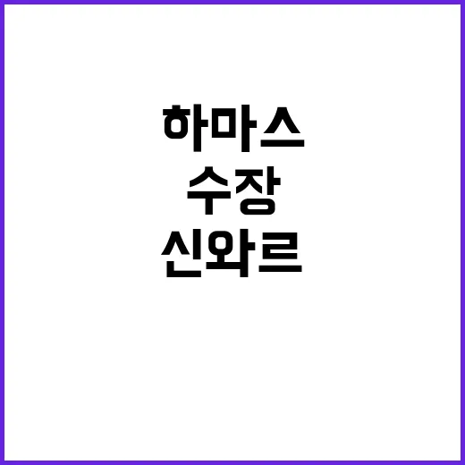 소변 증거 하마스 수장 신와르 위치 파악!