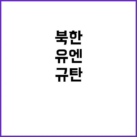 북한 유엔 총장 발…