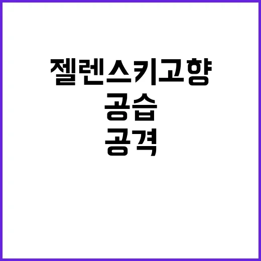 공습 젤렌스키 고향 크리비리흐 공격 소식!