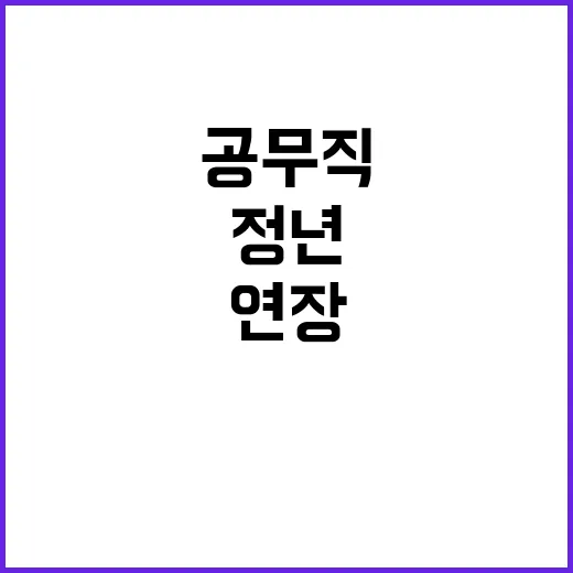 정년 연장 공무직 …