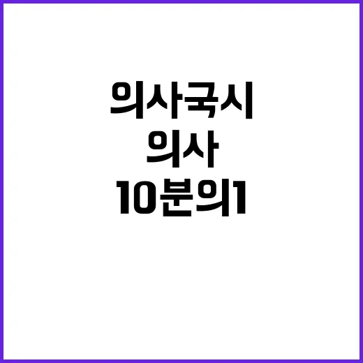 의사 국시 합격자 266명 지난해 10분의 1!