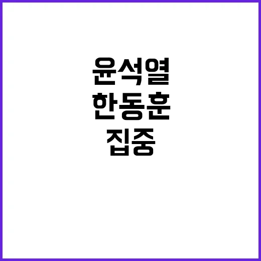 윤석열 포용 한동훈 절제 필요성 여론 집중!