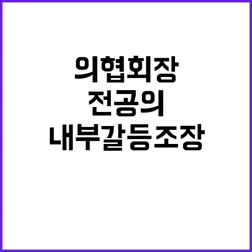 전공의 비판 의협 회장 내부 갈등 조장!