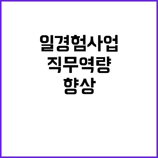 고용부 일경험 사업으로 직무역량 획기적 향상!