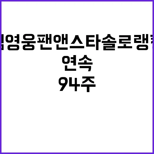 임영웅 팬앤스타 솔…