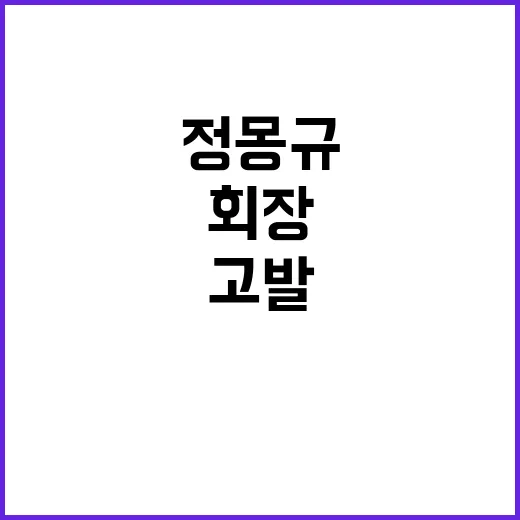 정몽규 회장 위증 혐의 고발 시사하는 정황!