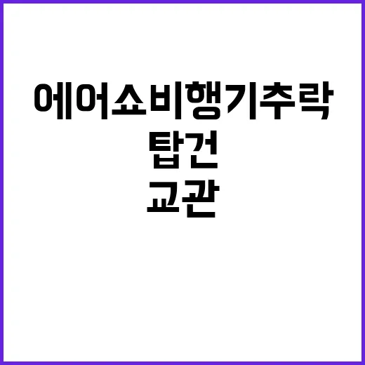 에어쇼 비행기 추락…