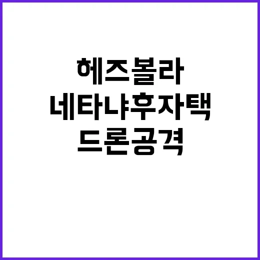 헤즈볼라 네타냐후 자택 드론 공격 사실 확인!