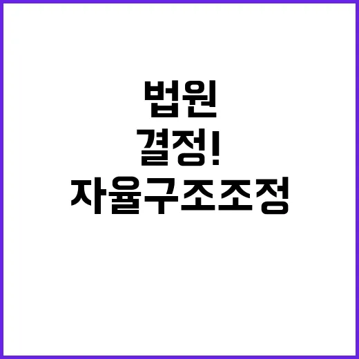 법원 자율 구조조정 기간 연장 결정! 계속 협상!