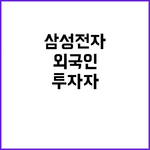 삼성전자 외국인 투…