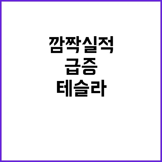 ‘깜짝 실적’ 테슬라 이익 급증의 비밀 공개!