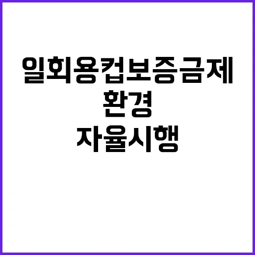 일회용컵 보증금제 …