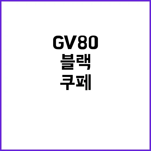 GV80 쿠페 블랙 22인치 휠 매력 공개!