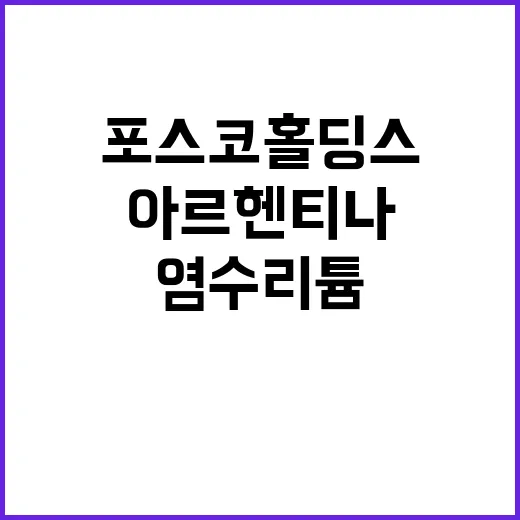 염수리튬 포스코홀딩…