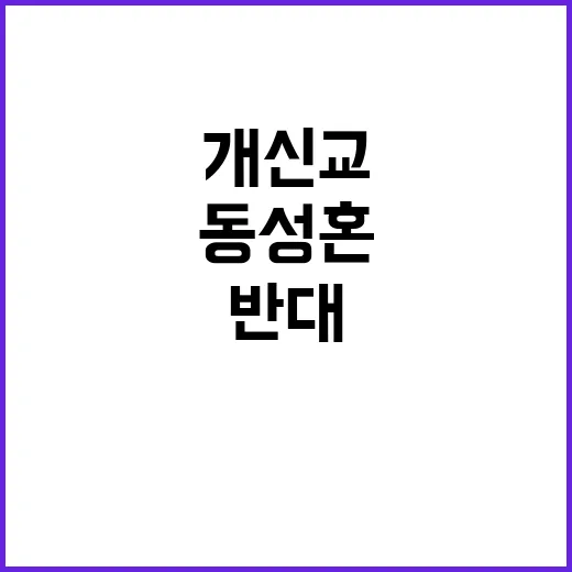 동성혼 합법화 반대…