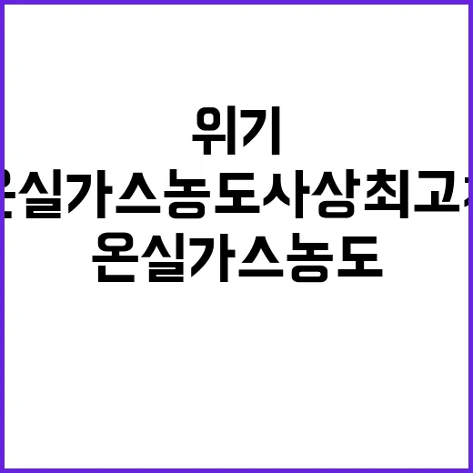 온실가스 농도 사상…