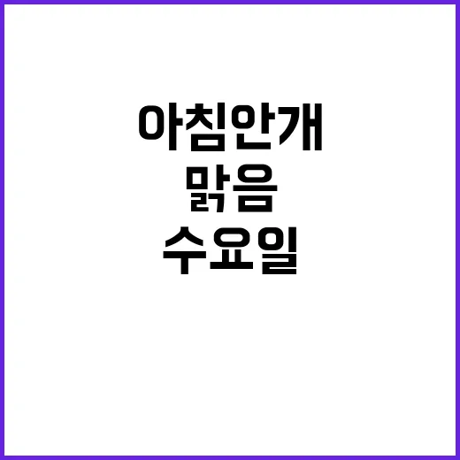 ‘맑음’ 수요일 기…