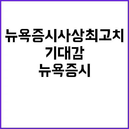 뉴욕증시 사상 최고…