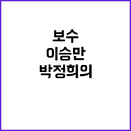 보수 심장 이승만과…