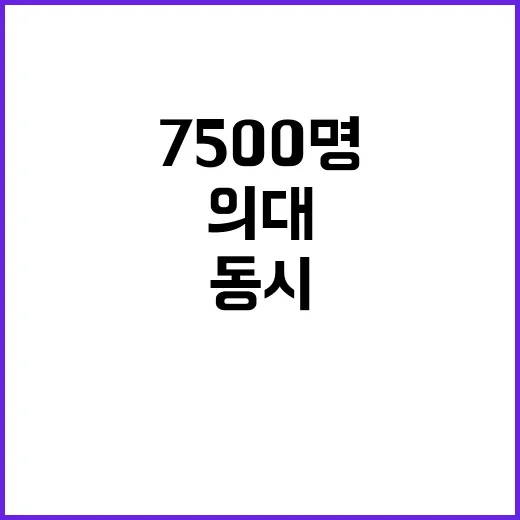 의대 수업 7500명 동시 진행 계획 발표!