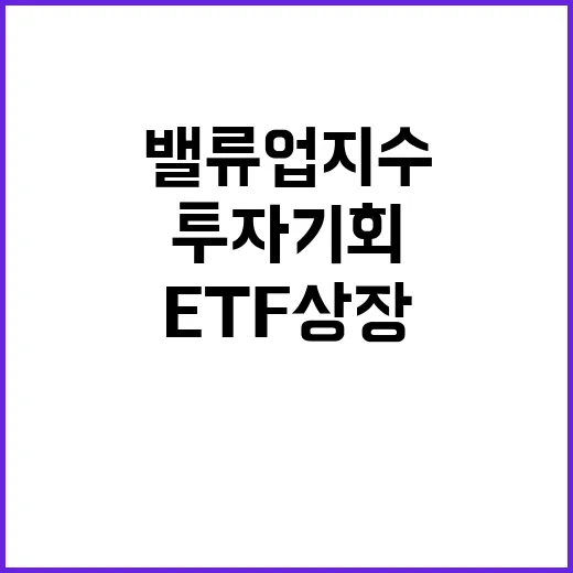 밸류업 지수 새로운 투자 기회! ACE ETF 상장