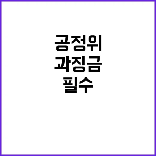 공정위 과징금 환급…