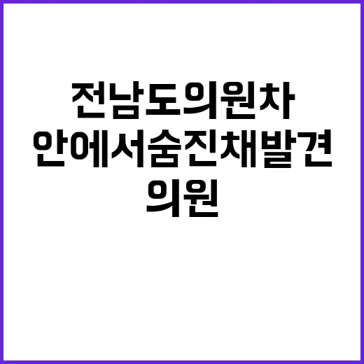 전남도의원 차 안에…