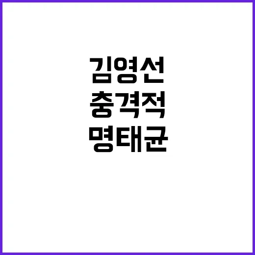 명태균 의혹 김영선 전 의원의 충격적 반응 공개!